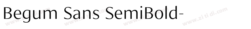 Begum Sans SemiBold字体转换